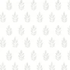 Clearance Brewster 3122-11310 Ervic Light Grey Leaf Block Print Wallpaper