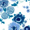Hot Brewster/ASP 4081-26324 Essie Blue Painterly Floral Wallpaper