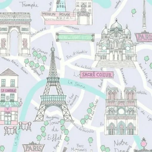 New Seabrook FA40609 Bon Voyage Wallpaper
