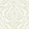 Hot Brewster/ASP 2901-25401 Featherton Mustard Floral Damask Wallpaper