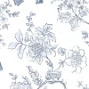 Sale Stock/Patton FH37539 Blue on White Butterfly Toile Wallpaper