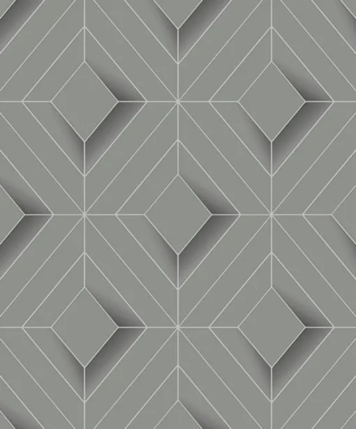Online Brewster 4020-61409 Filmore Grey Diamond Panes Wallpaper