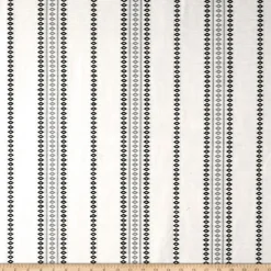Clearance Laura Kiran Finnish Stripe Black Flax Fabric