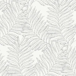 Clearance Brewster/ASP 2973-90505 Finnley Grey Inked Fern Wallpaper