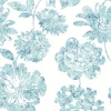 Sale Brewster/ASP 2901-25415 Folia Blue Floral Wallpaper