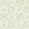 New Brewster For Your Bath III Annabel Blue Medallion Wallpaper