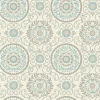 Online Brewster For Your Bath III Annabel Aqua Medallion Wallpaper