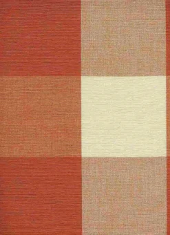 Clearance Laura Kiran Four Inch Check 3170 Mandarin Fabric