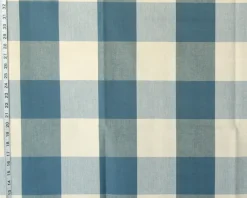 Outlet Laura Kiran Four Inch Check 3170 Ocean Fabric