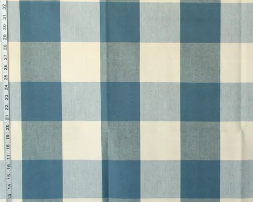 Outlet Laura Kiran Four Inch Check 3170 Ocean Fabric