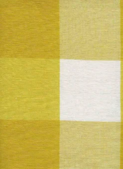 Discount Laura Kiran Four Inch Check 3163 White Yellow Fabric