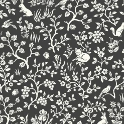 Clearance York Fox & Hare Straight Black Magnolia Home Vol. II Wallpaper