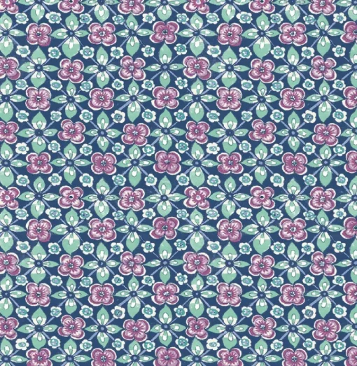 Sale Brewster/ASP Free Spirit Indigo Floral Wallpaper