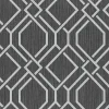 Fashion Brewster 4025-82519 Frege Charcoal Trellis Wallpaper