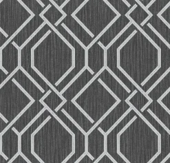 Fashion Brewster 4025-82519 Frege Charcoal Trellis Wallpaper