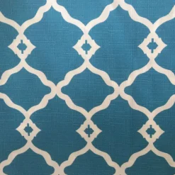 Best Europatex Fretwork Onyx Blue Outdoor Fabric