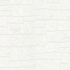 Clearance Brewster 4000-2040-42 Gaffrey White Stone Paintable Wallpaper