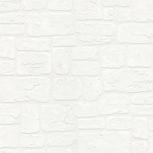 Clearance Brewster 4000-2040-42 Gaffrey White Stone Paintable Wallpaper