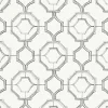 Sale Brewster/ASP 4081-26315 Gallina Charcoal Trellis Wallpaper