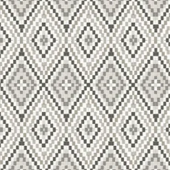Best Brewster 3118-12714 Ganado Dark Brown Geometric Ikat Wallpaper