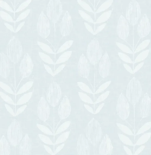 Hot Brewster Garland Light Blue Block Tulip Wallpaper