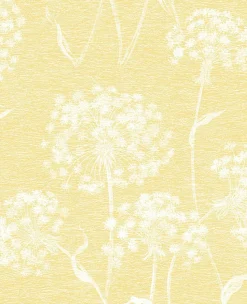 Clearance Brewster 2814-24574 Garvey Yellow Dandelion Wallpaper