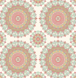 Clearance Brewster/ASP Gemma Aqua Boho Medallion Wallpaper