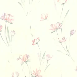 New Brewster 2904-37400 Gloria Eggshell Floral Wallpaper