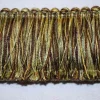 Outlet Parisia 402 281 Green Brown Brush Fringe Trim Fabric