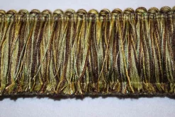 Outlet Parisia 402 281 Green Brown Brush Fringe Trim Fabric