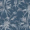 New Brewster 2979-37376-6 Hali Blue Fronds Wallpaper