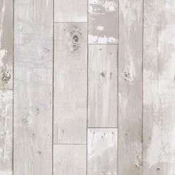 Fashion Brewster 2767-20131 Harbored Light Grey Distressed Wood Panel Wallpaper