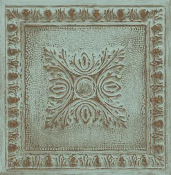Hot Brewster 2904-24032 Hazley Turquoise Ornamental Tin Tile Wallpaper