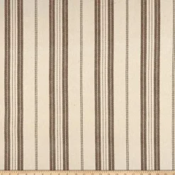 Clearance Laura Kiran Heavy Twill Natural Chocolate Fabric