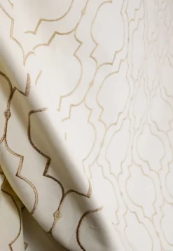 Online Stock/Kaslen Helmsley Glow Gold Embroidered Upholstery Fabric