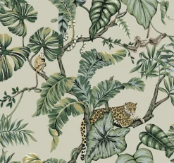 Hot York HO2144 Beige Jungle Cat Wallpaper