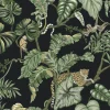 Hot York HO2143 Black Jungle Cat Wallpaper
