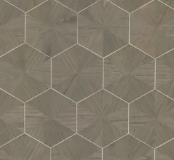 Online York HO2102 Brown Hexagram Wood Veneer Wallpaper