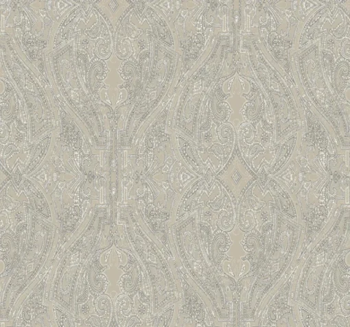 Best York HO2135 Off White Ascot Damask Wallpaper