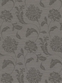 Discount Brewster 2910-2754 Holiday Charcoal Jacobean Wallpaper