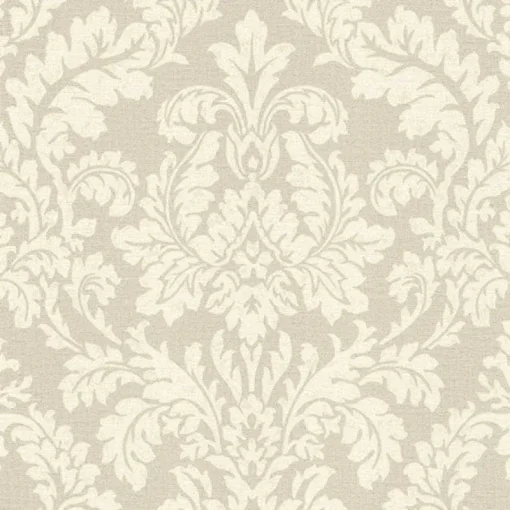 Clearance Brewster Honor Beige Damask Wallpaper