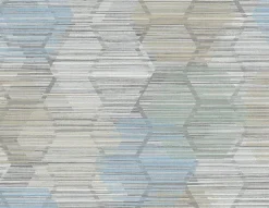 Outlet Brewster/ASP 2949-60512 Jabari Light Blue Geometric Faux Grasscloth Wallpaper