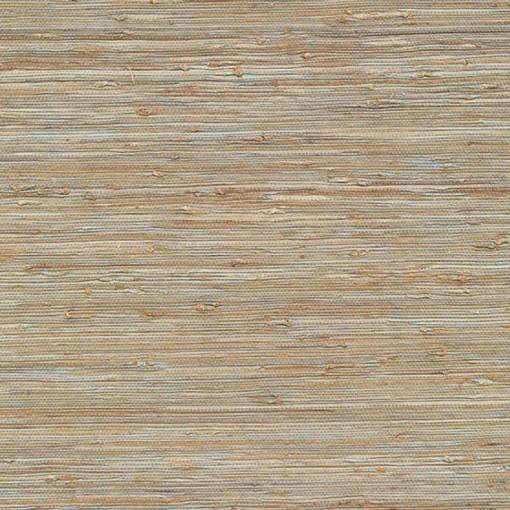 Fashion Brewster 4018-0007 Jeong Soft Teal Beige Grassscloth Wallpaper