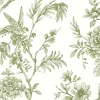 Sale Brewster/ASP 2763-24234 Jessamine Green Floral Trail Wallpaper