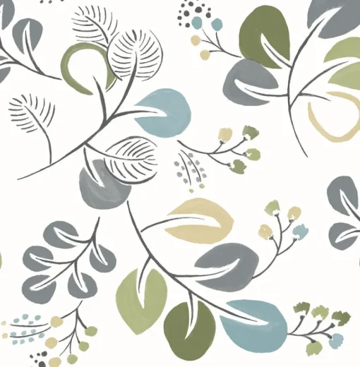 Best Brewster/ASP 2821-25123 Jona Green Trail Wallpaper
