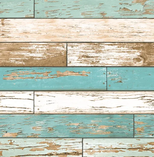 Clearance Brewster 2904-22318 Juda Blue Scrap Wood Wallpaper