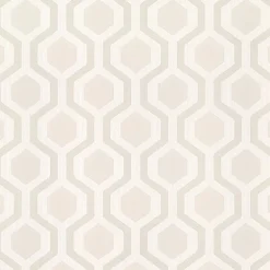 Outlet Brewster Kelso Beige Geometric Wallpaper