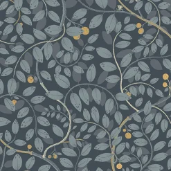 Discount Brewster/ASP 2932-65106 Kirke Blue Leafy Vines Wallpaper