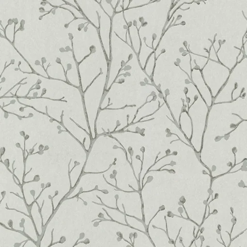 Clearance Brewster/ASP 4019-86456 Koura Platinum Budding Branches Wallpaper