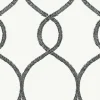 Sale York KT2235 Black Laurel Leaf Ogee Wallpaper